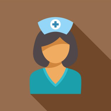 Bu minimalist vektör illüstrasyonunda kadın bir hemşire, sağlık çalışanlarını ve toplumda oynadıkları hayati rolü sembolize ediyor.