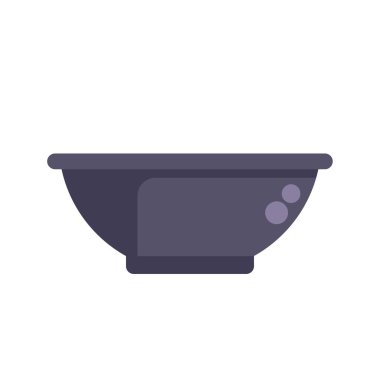 Basit bir kâse çizimi, yemek, yemek ve yemeği temsil etmek için mükemmel.