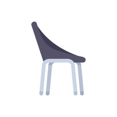 Sırtı kıvrımlı ve metal bacaklı minimalist sandalye tasarımı, iç tasarım projeleri için mükemmel.