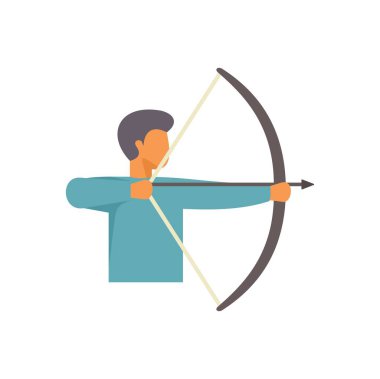 Okçuluk turnuvası, açık hava spor etkinliği ve profesyonel şampiyonluk konsepti boyunca yay ve okla nişan alan erkek sporcu