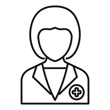 Tıbbi web siteleri veya uygulamalar için sağlık uzmanını temsil eden basit bir doktor simgesi