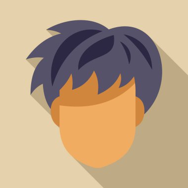 Saç stili gösteren yüzsüz erkek avatar, kimlik tasarım projeleri için harika