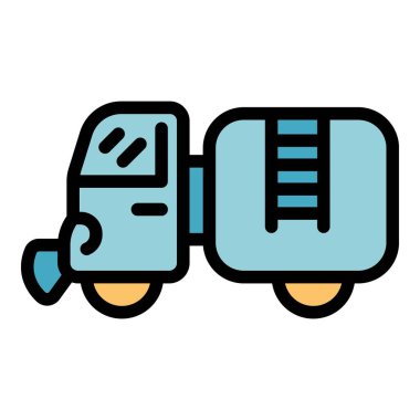 Süt tankı kamyonu taze sütü pastörizasyon ve ambalaj için çiftlikten süt işleme tesisine taşıyor.