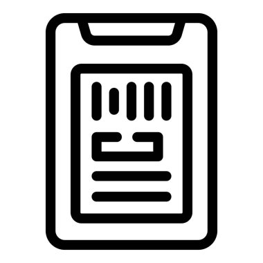 Bir çubuk grafiğini gösteren, veri analizini ve iş performansını temsil eden akıllı telefonun basit vektör simgesi