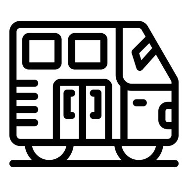 Raylarda hareket eden modern bir tramvayın simgesi, toplu taşıma kavramı