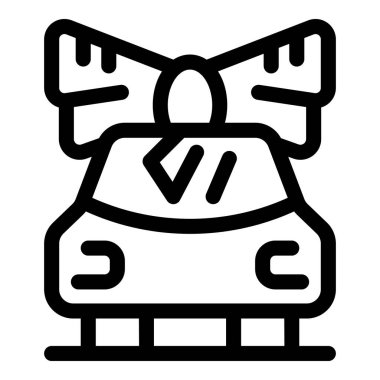 Aracı hediye olarak gösteren taslak biçimli simge