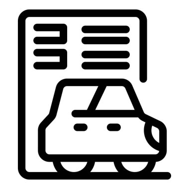 Mobil uygulama kullanan bir araba park ödeme sisteminin basit tasarımı