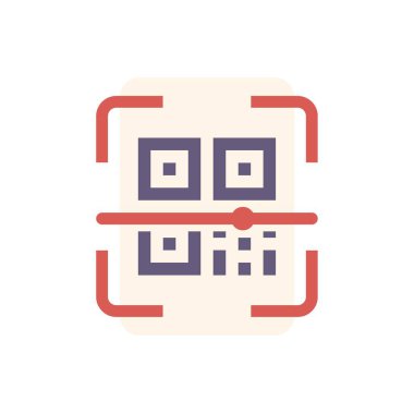 Çevrimiçi ödeme için kırmızı lazer ışınlı akıllı telefon tarama kodu, modern teknoloji kavramı