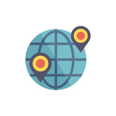 Küresel ağ konumları konumlandırma pimleri kullanarak birbirine bağlıyor