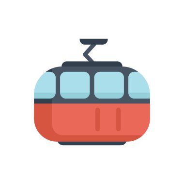Bir teleferiğin bu vektör simgesi seyahat, ulaşım ve turizm projeleri için mükemmeldir.