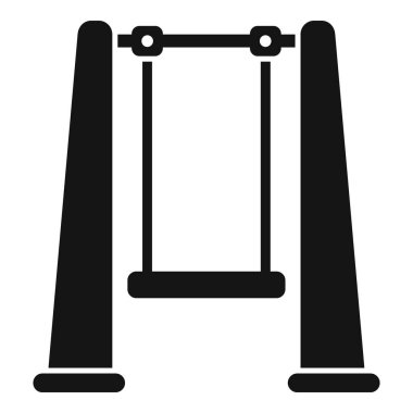 Bu basit salıncak ikonu çocukluk, oyun ve açık hava eğlencesini çağrıştırıyor.