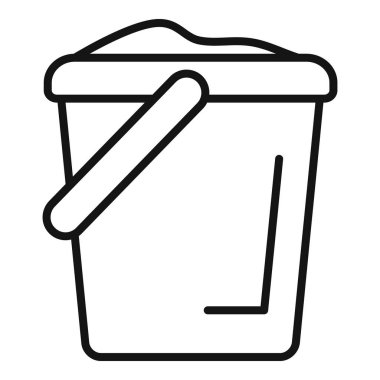 Kum dolu bir kovanın bu basit vektör çizimi inşaat veya plaj faaliyetleriyle ilgili projeler için mükemmeldir.