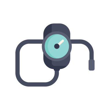 Kan basıncını ölçmek için koluna sarılı şişirilebilir kol düğmesi olan Sphygmomanometre düz stil ile sonuçlanır.