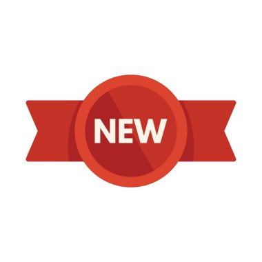 Kurdeleli kırmızı yuvarlak yeni etiket yeni gelişi veya son ürünü gösteriyor