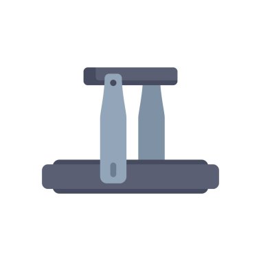 Bir kulplu atın basit düz vektör simgesi, genellikle erkek sanatsal jimnastikte kullanılır.