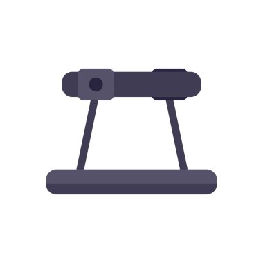 Koşu bandının basit bir gösterimi. Minimalist tasarımı ile fiziksel aktivite ve sağlıklı bir yaşam tarzı kavramını vurguluyor.