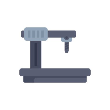 Bir çalışma tezgahında duran matkap makinesi, genellikle delik açmak için kullanılan bir araçtır