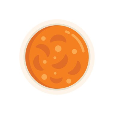 Kremalı balkabağı çorbasının basit bir çizimi, sonbahar menüleri ve tarif siteleri için mükemmel.