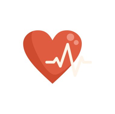 Kırmızı kalp elektrokardiyogramla atıyor. Bu da sağlıklı ve zinde olduğunu gösteriyor.