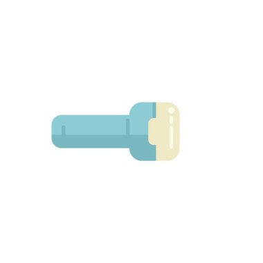 Cep feneri karanlıkta ışık saçıyor. Kamp yapmak için taşınabilir elektrikli meşale.