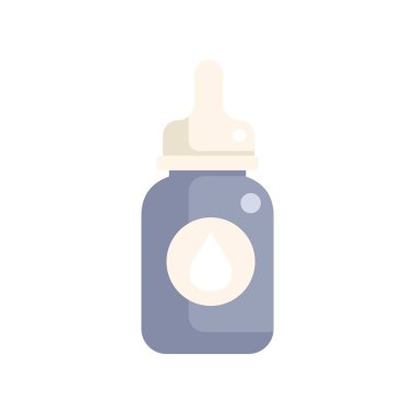 Bebek şişesinin basit bir simgesi. Beslenme zamanını, formülünü ve bebek bakımını temsil etmek için mükemmel.