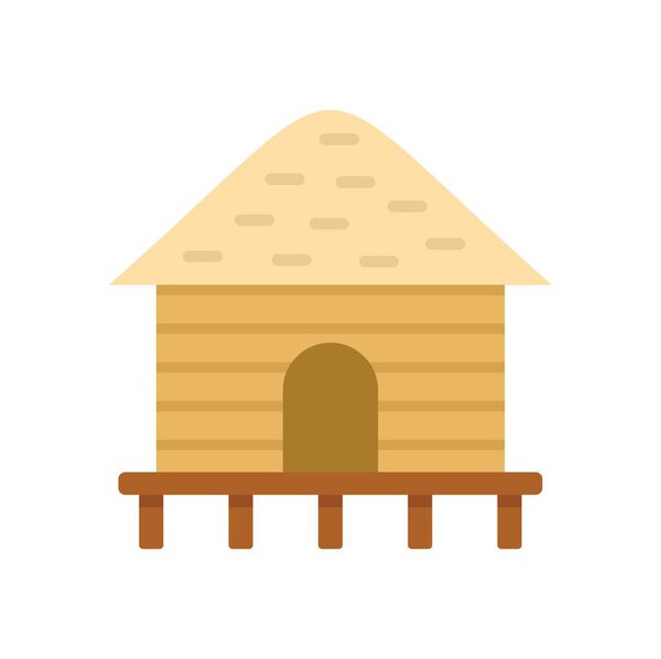 Деревянные бунгало, стоящие на ходулях над водой с соломенной крышей для тропического отдыха или отдыха