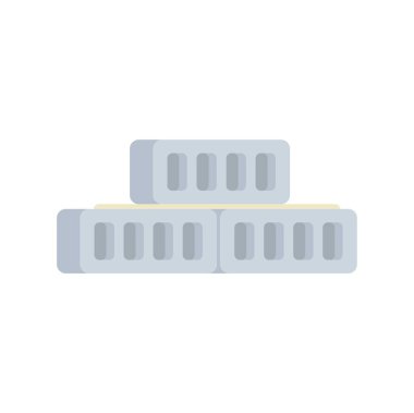 Beton bloklar, duvarlar, çitler ve temeller için kullanılan yapı malzemeleri.