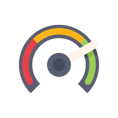 Yüksek hız alanını gösteren iğneli renkli hız göstergesi