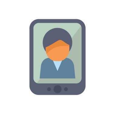 Smartphone bir iş adamının bir video görüşmesine katıldığını gösteriyor