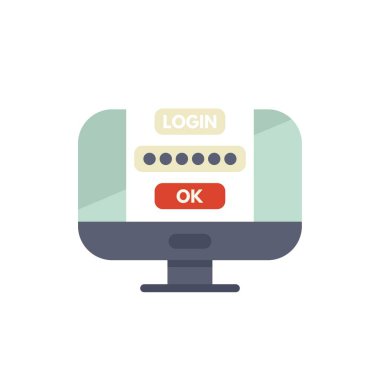 Giriş ekranını parola ile gösteren masaüstü bilgisayarı, kullanıcı kimlik doğrulaması istiyor