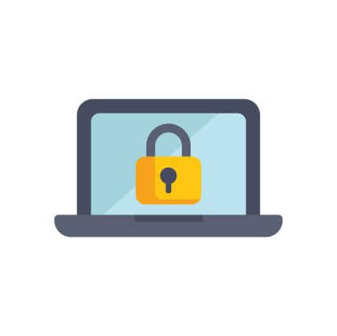 Bilgisayarda çevrimiçi güvenlik ve veri koruması kavramını temsil eden bir güvenlik asma kilidi simgesi gösteriliyor