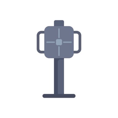 Atış talimi için atış menzilinde duruyor.