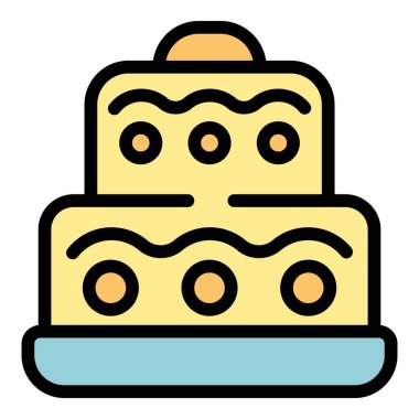 Pastanın bu minimalist çizimi beyaz bir arkaplanda izole edilmiştir.