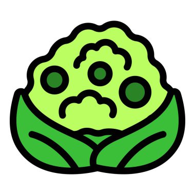 Bu yeşil lahananın renkli simgesi sağlıklı beslenme ve yaşam tarzı seçimlerini temsil ediyor.