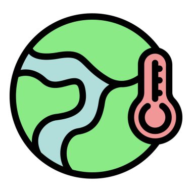 Termometre Dünya gezegeninin artan sıcaklığını ölçüyor.