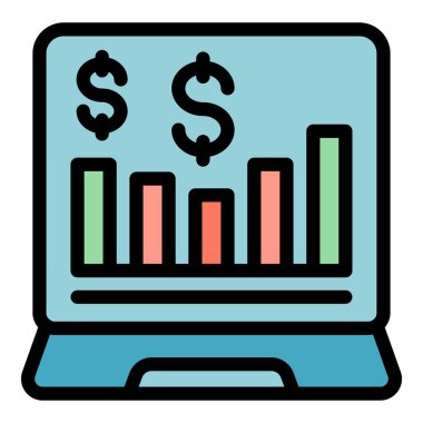 Bilgisayarda büyüyen finansal grafik çubukları ile finansal başarı ve büyümeyi temsil eden istatistiksel bir grafik gösteriliyor