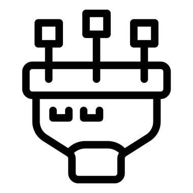 Kablosuz internet bağlantısı sağlayan bir yönlendiriciyi temsil eden basit cesur ana hat simgesi