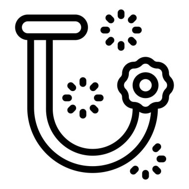 Tesisatçı ya da şirket tarafından sunulan tesisat hizmetlerini temsil eden boru ikonu.