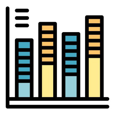 Bu basit çubuk grafiği renkli çubuklarla pazar analizini gösteriyor