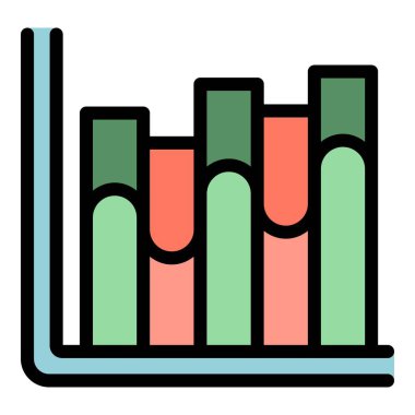 Bu renkli çubuk grafik pazar eğilimlerini ve veri analizini temsil ediyor