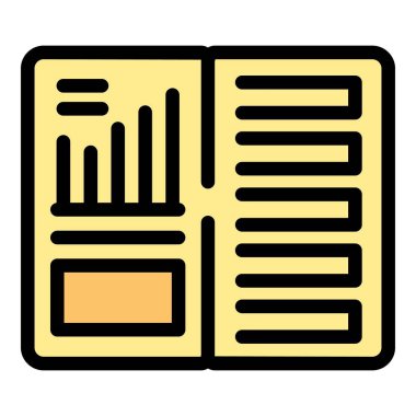 Finansal raporu grafik, grafik ve veri analiziyle gösteren açık bir dergi