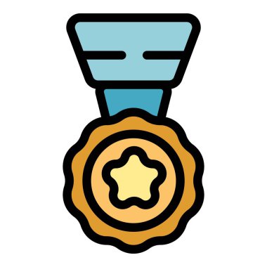 Yıldızlı altın madalya, mavi kurdeleye asılı, zafer ve başarıyı temsil ediyor.