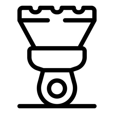 Beyaz arkaplanda izole edilmiş web tasarımı için basit ana hatlı araba jack simgesi