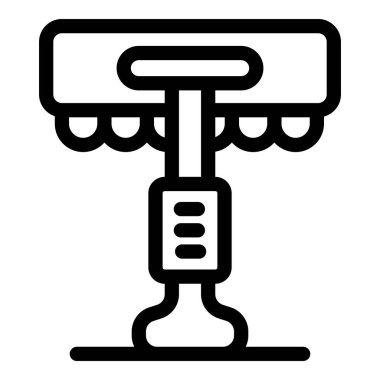 Park sayacı simgesi, park zamanı konsept çizgisi çizimi