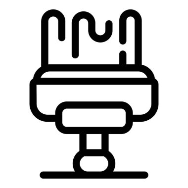 Islak boya damlayan basit bir boya fırçası simgesi, sanat projelerini temsil etmek için mükemmel.