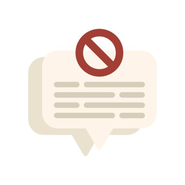 İçki yasağı sembolüyle karalanmış konuşma balonu sansürü temsil ediyor.