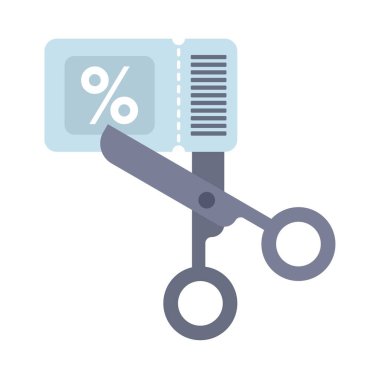 Makas indirim kuponu kesiyor, anlaşma konseptini ve teklifleri tasvir ediyor.