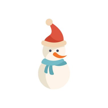 Noel Baba şapkası ve atkısı takan sıradan bir kardan adam, bayram ruhunu çağrıştırıyor.