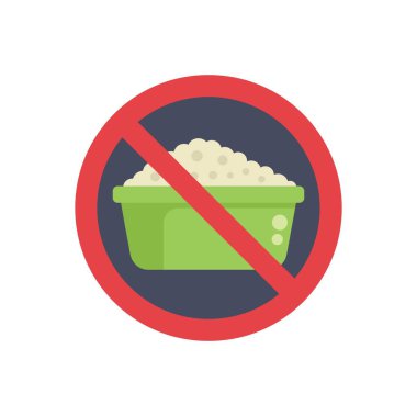 Çapraz çizgisi olan kırmızı daire yeşil bir konteynırı kumla kaplamak yasaktır.