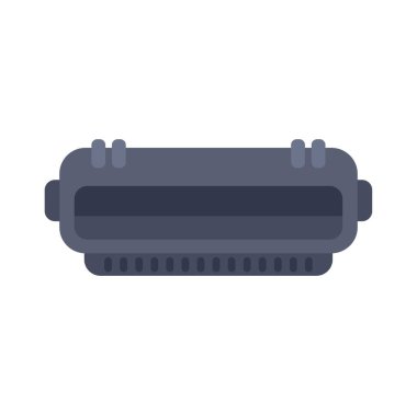 Bilgisayar ana kart yonga seti simgesi, bir mikroişlemciyi bağlamak için pimleri olan bir işlemci soketini düz bir şekilde resmeder